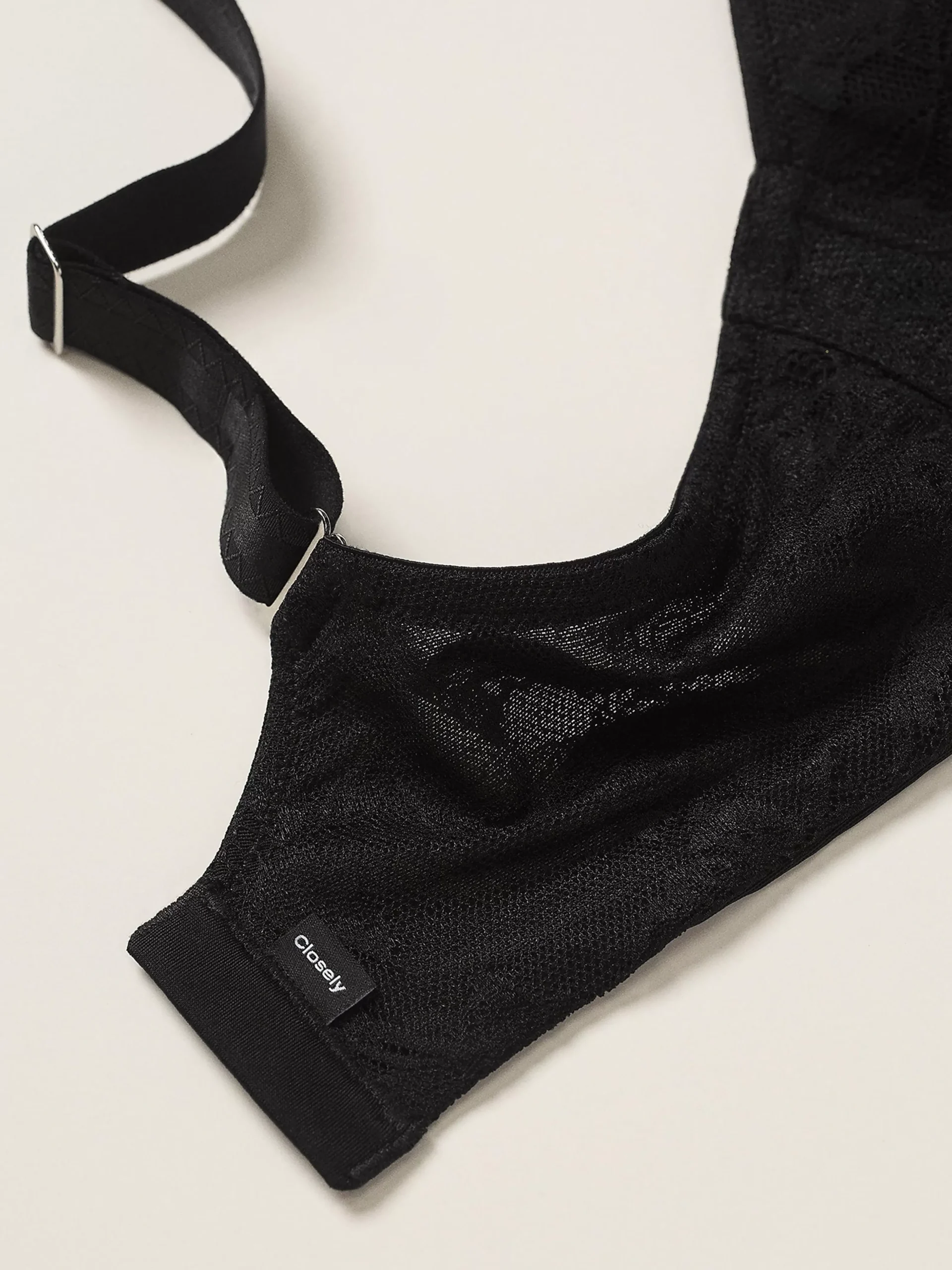 Bh>Lindex Closely - The Lace Wirefree Bra Black