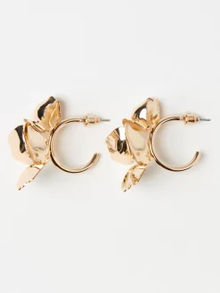 Accessoarer>Lindex Creolorhangen Med Blommor Gold