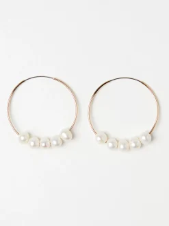 Accessoarer>Lindex Creolorhangen Med Sotvattensparlor Gold