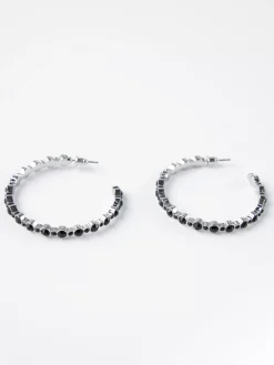 Accessoarer>Lindex Creolorhangen Med Strass Black