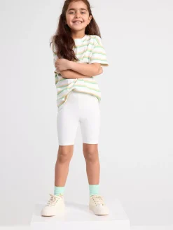 Byxor & Leggings>Lindex Cykelbyxa Light Dusty White