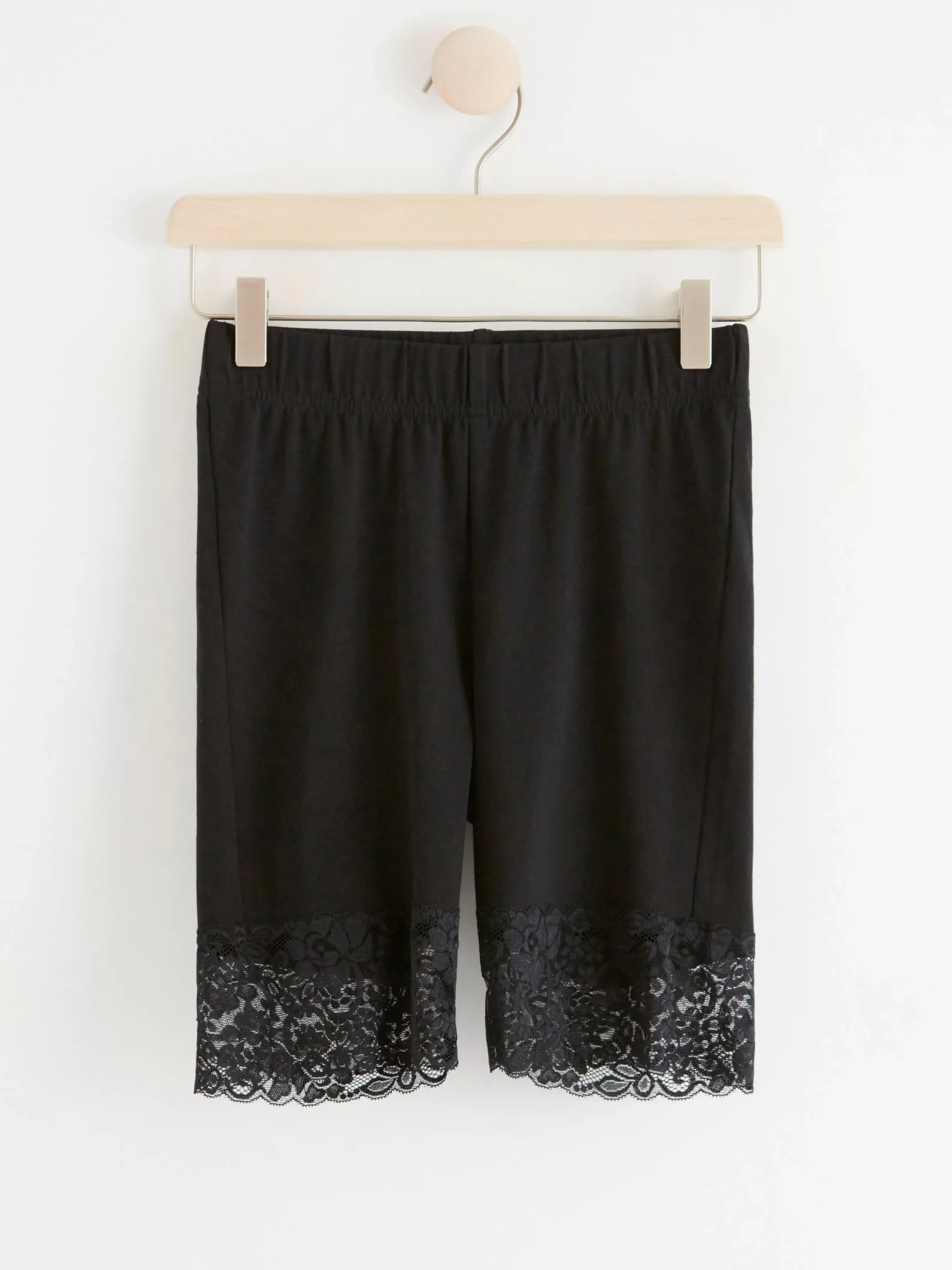 Shorts & Cykelbyxor>Lindex Cykelbyxa I Bomull Med Spets Black