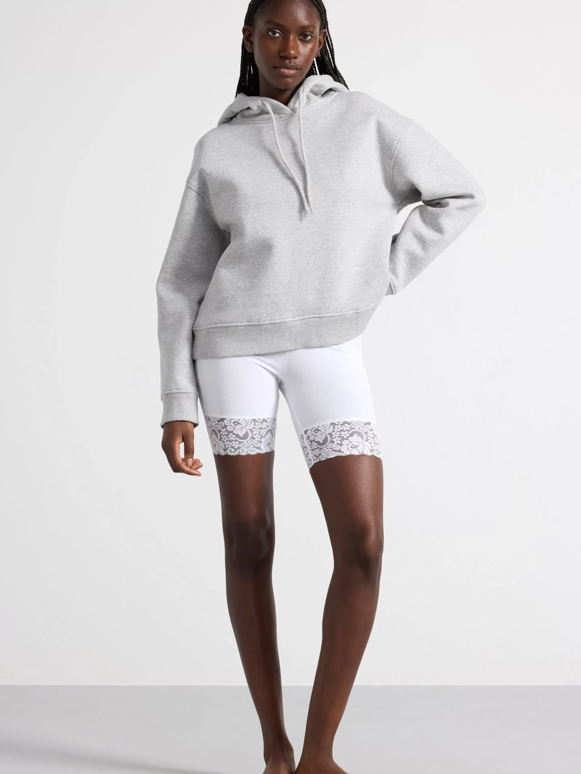 Shorts & Cykelbyxor>Lindex Cykelbyxa Med Spets White