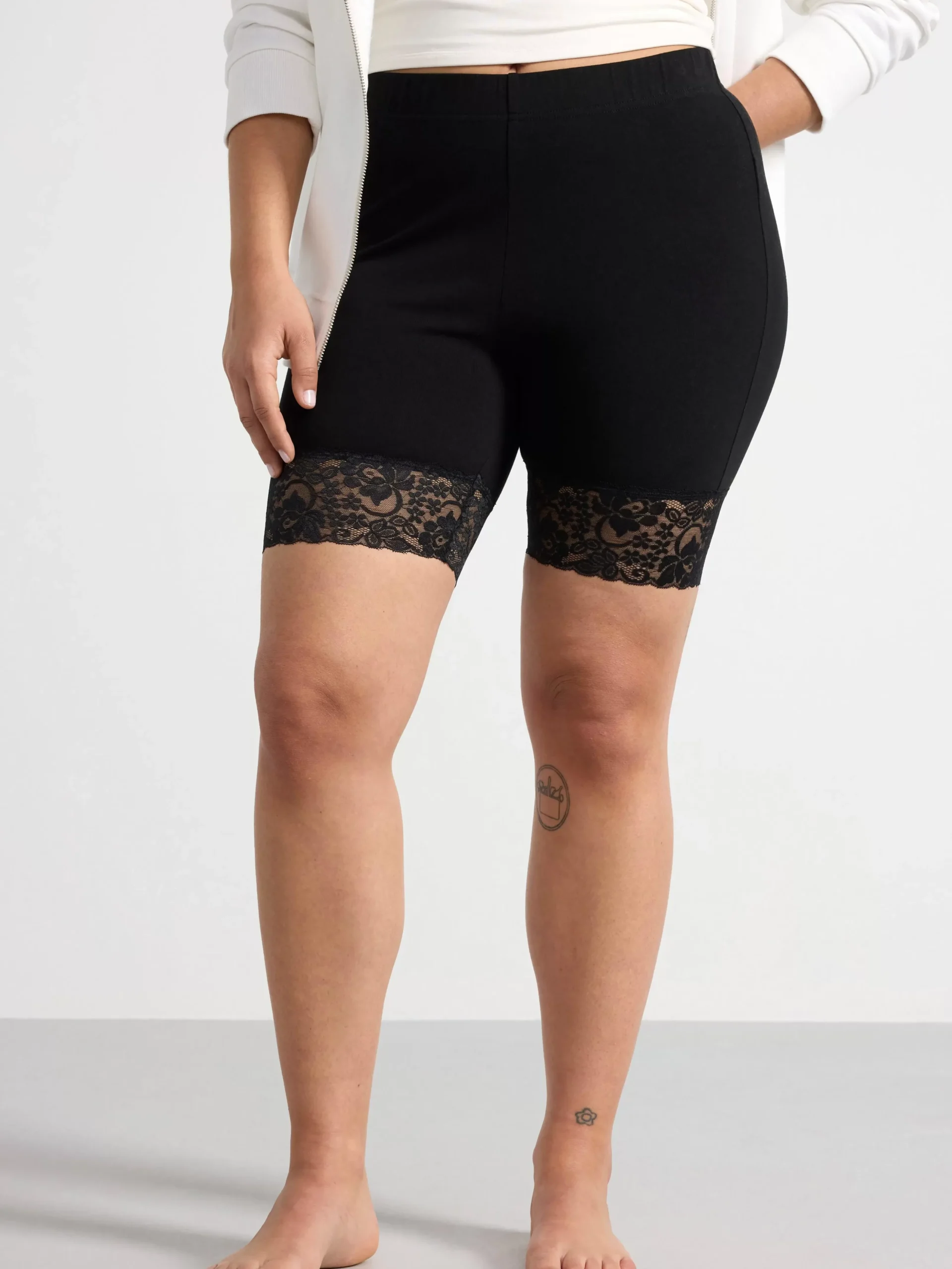 Shorts & Cykelbyxor>Lindex Cykelbyxa Med Spets Black