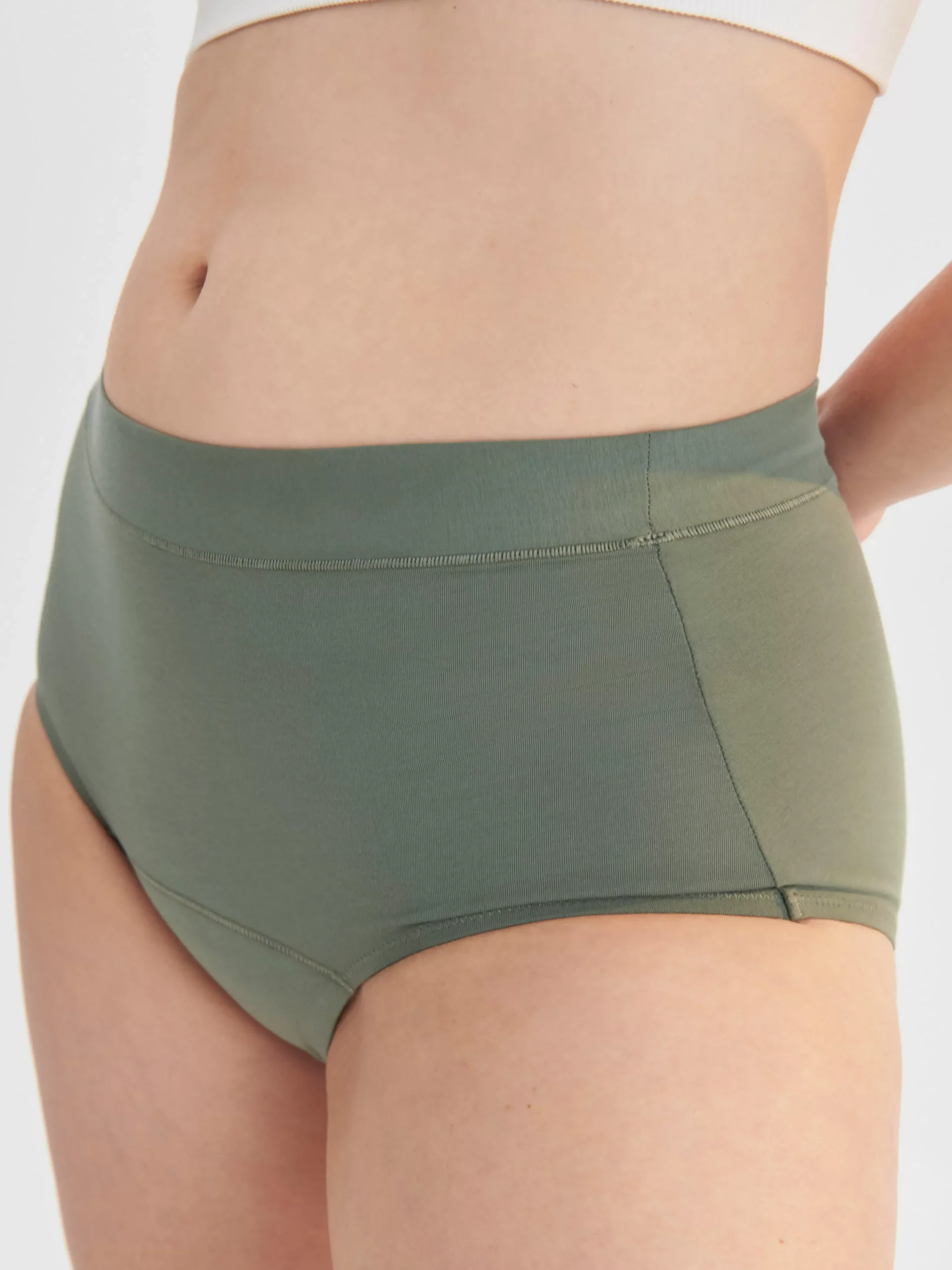 Trosor>Lindex Engineered High Waist – Menstrosa Med Hog Absorption Dark Green
