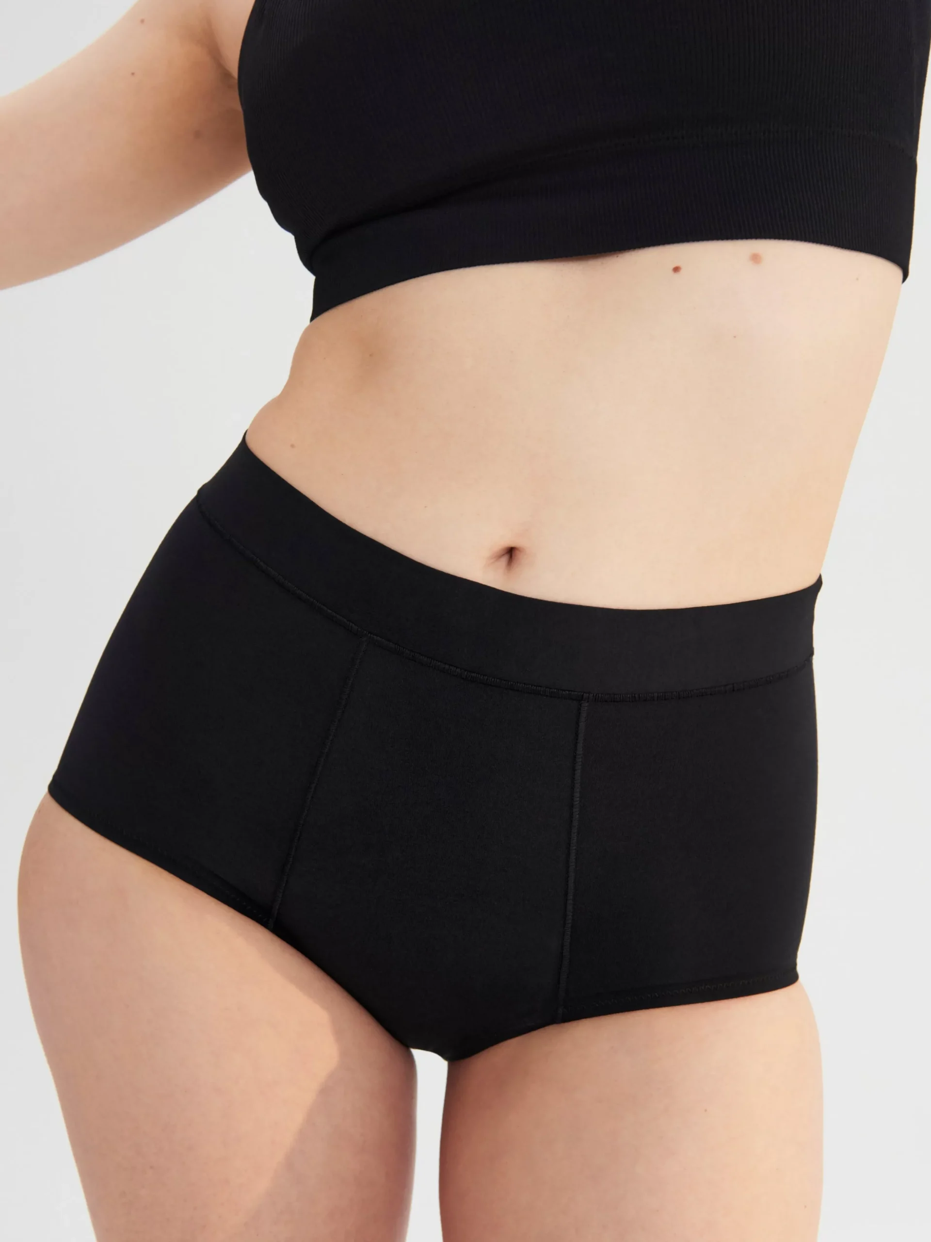 Trosor>Lindex Engineered High Waist – Menstrosa Med Mycket Hog Absorption Black