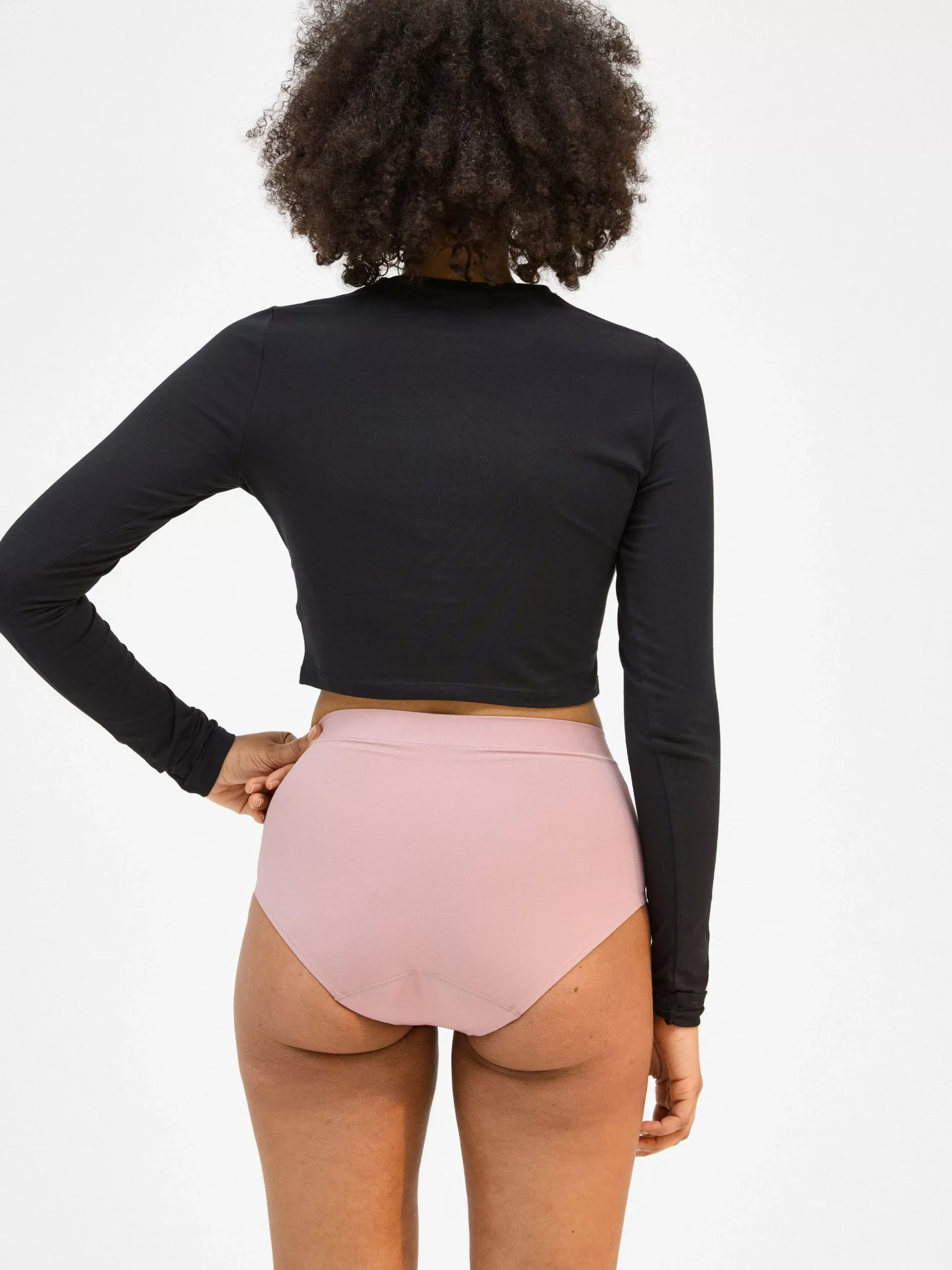 Trosor>Lindex Engineered High Waist – Menstrosa Med Hog Absorption Light Dusty Pink