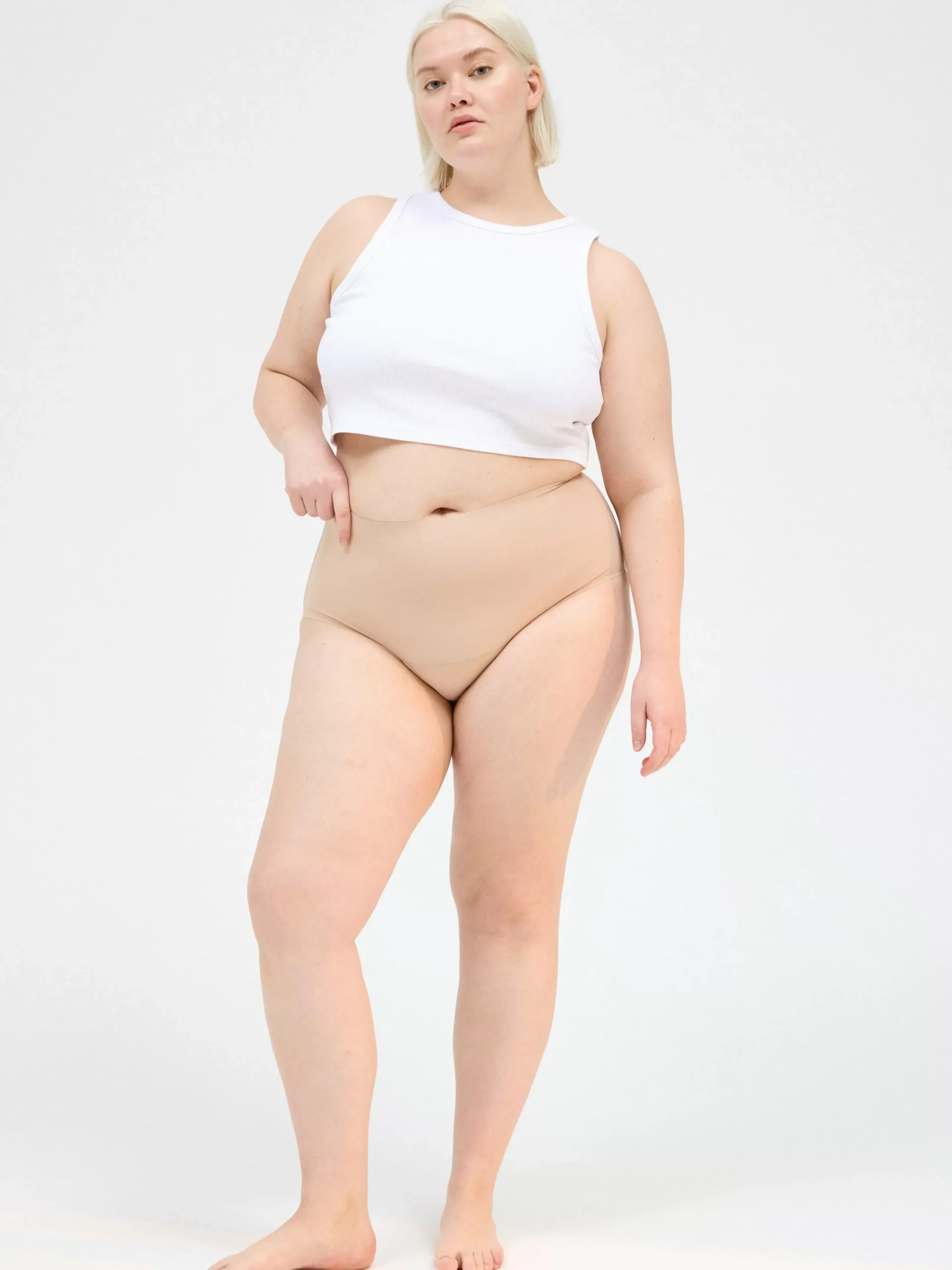 Trosor>Lindex Engineered High Waist – Menstrosa Med Medel Absorption Beige