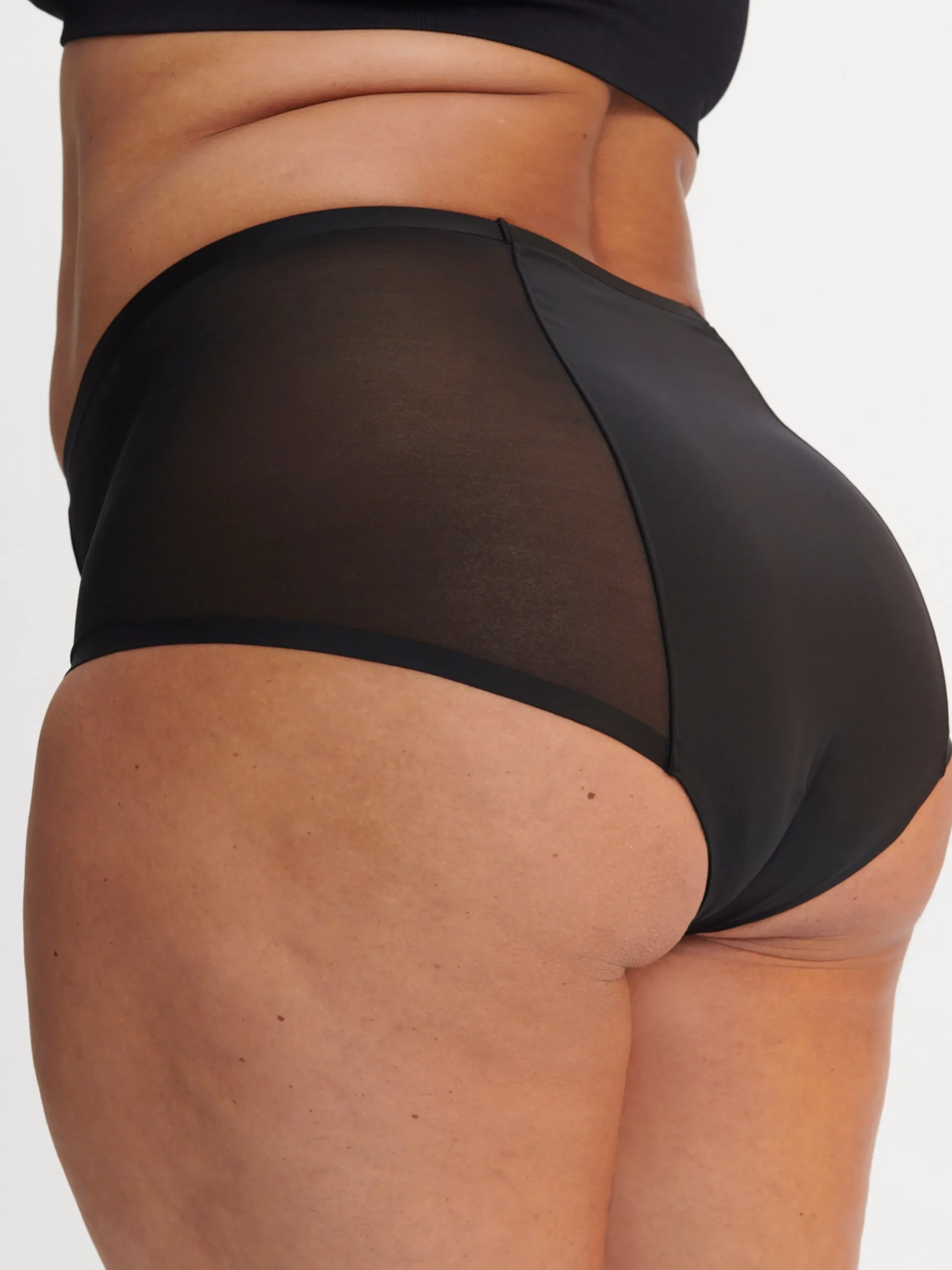 Trosor>Lindex Engineered High Waist Mesh – Menstrosa Med Hog Absorption Black