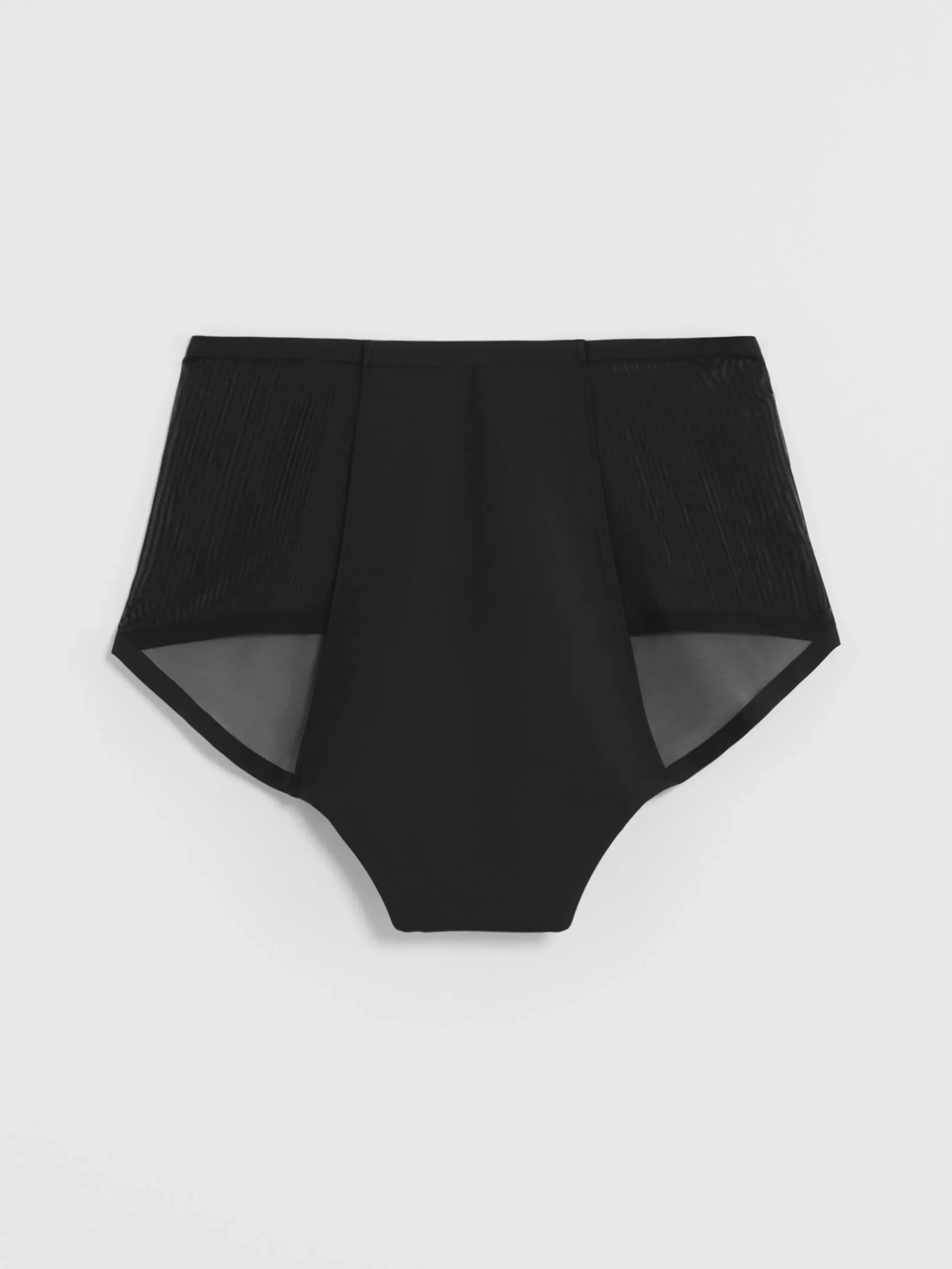Trosor>Lindex Engineered High Waist Mesh – Menstrosa Med Hog Absorption Black