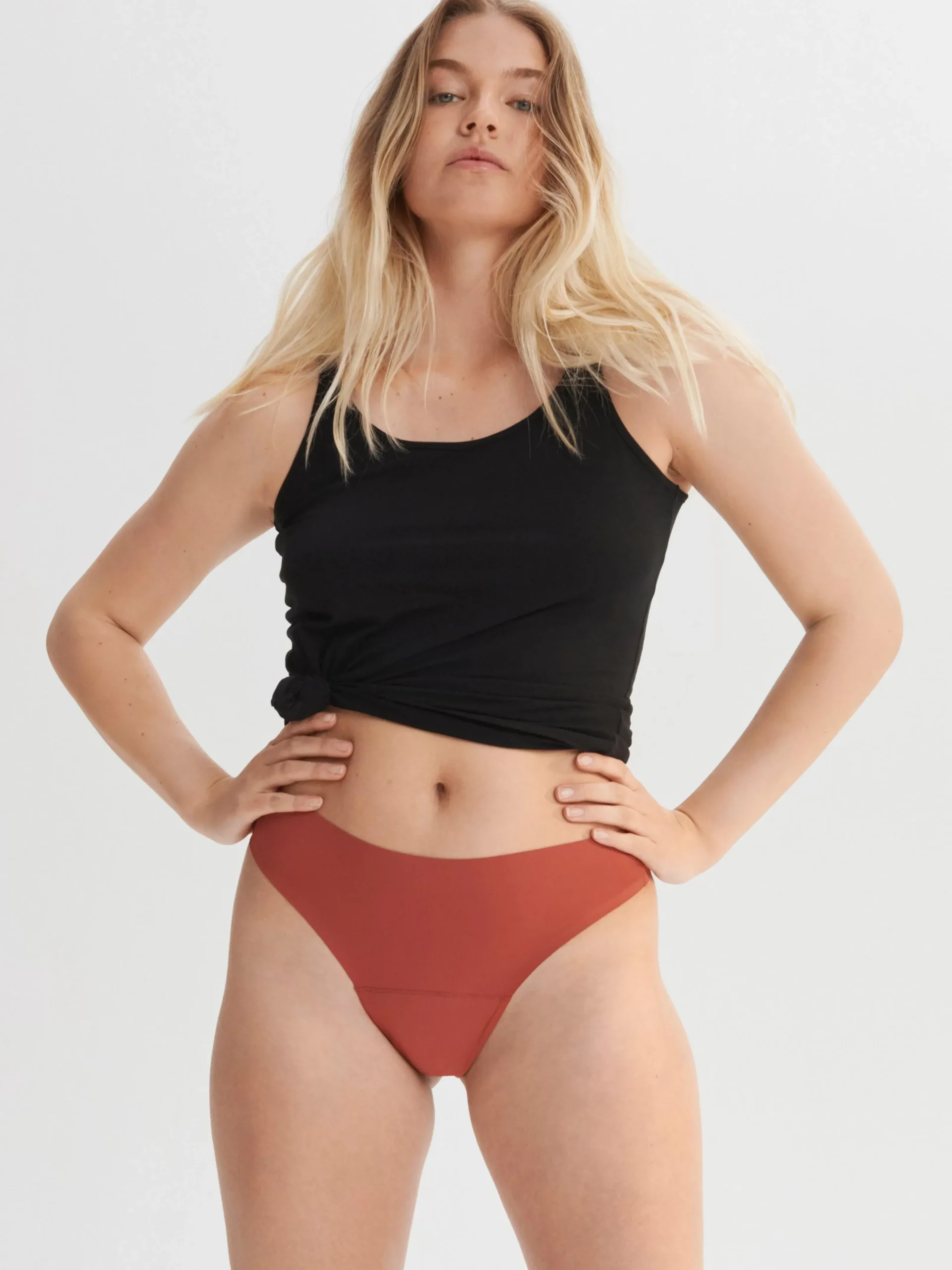 Trosor>Lindex Engineered Thong – Menstrosa Med Latt Absorption Light Dusty Red