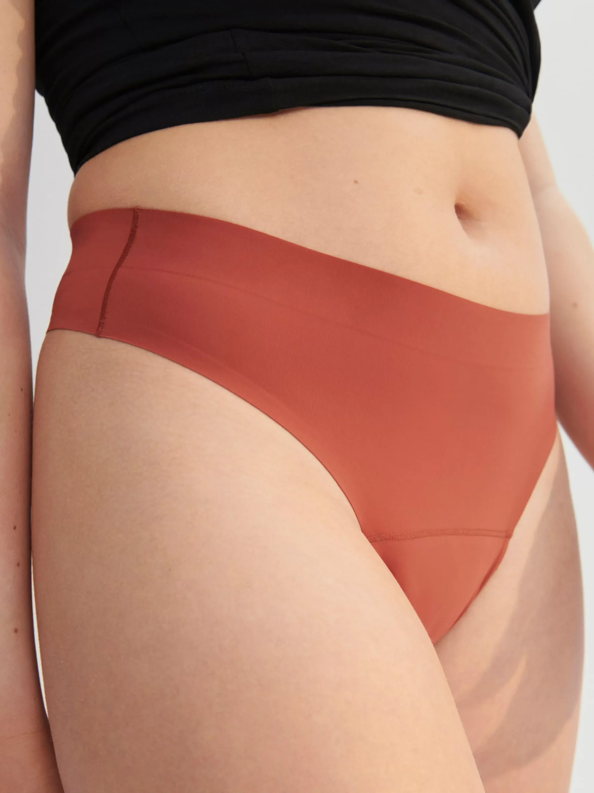 Trosor>Lindex Engineered Thong – Menstrosa Med Latt Absorption Light Dusty Red
