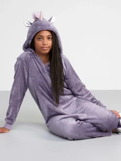 Nattplagg>Lindex Enhorning-Onesie Dk Dusty Lilac