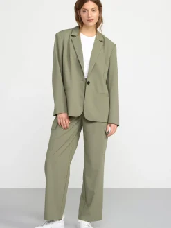 Kavajer>Lindex Enkelknappt Kavaj Dark Khaki