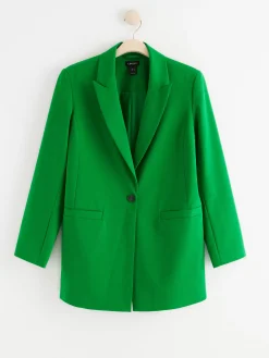 Kavajer>Lindex Enkelknappt Kavaj Dark Green