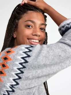 Tröjor & Cardigans>Lindex Fair Isle-Troja Grey Melange