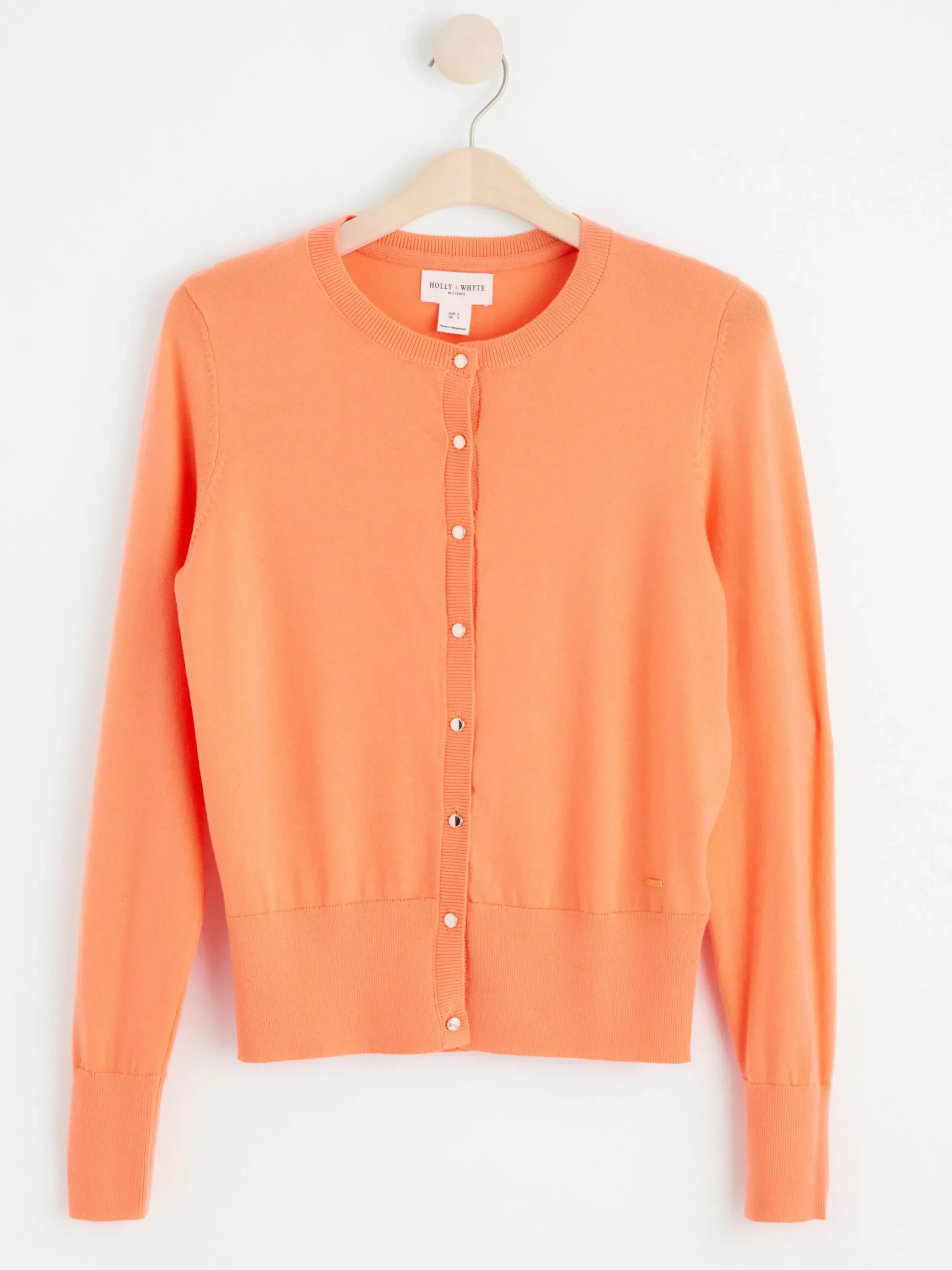 Tröjor & Cardigans>Lindex Finstickad Cardigan Light Orange
