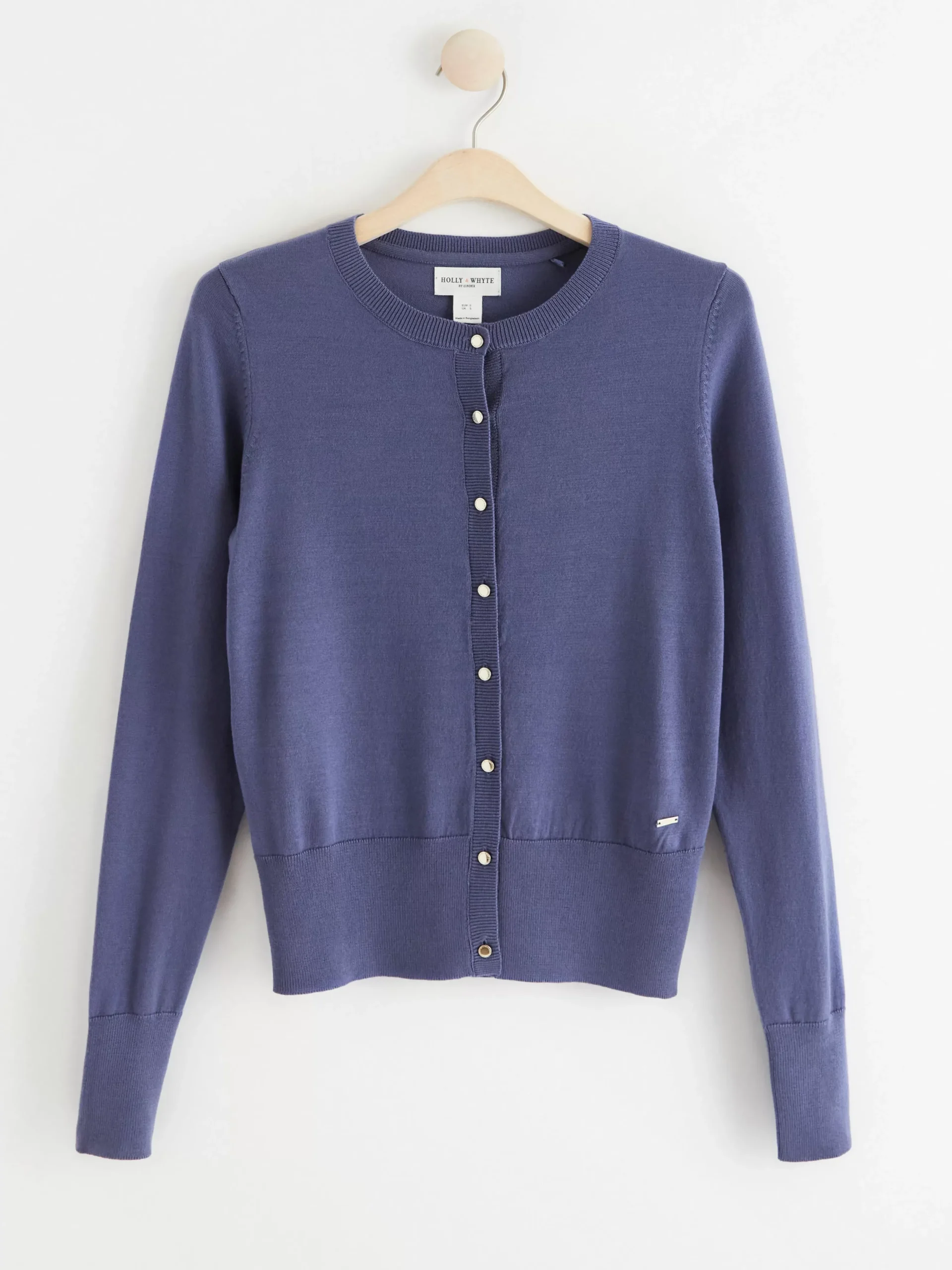 Tröjor & Cardigans>Lindex Finstickad Cardigan Dusty Blue