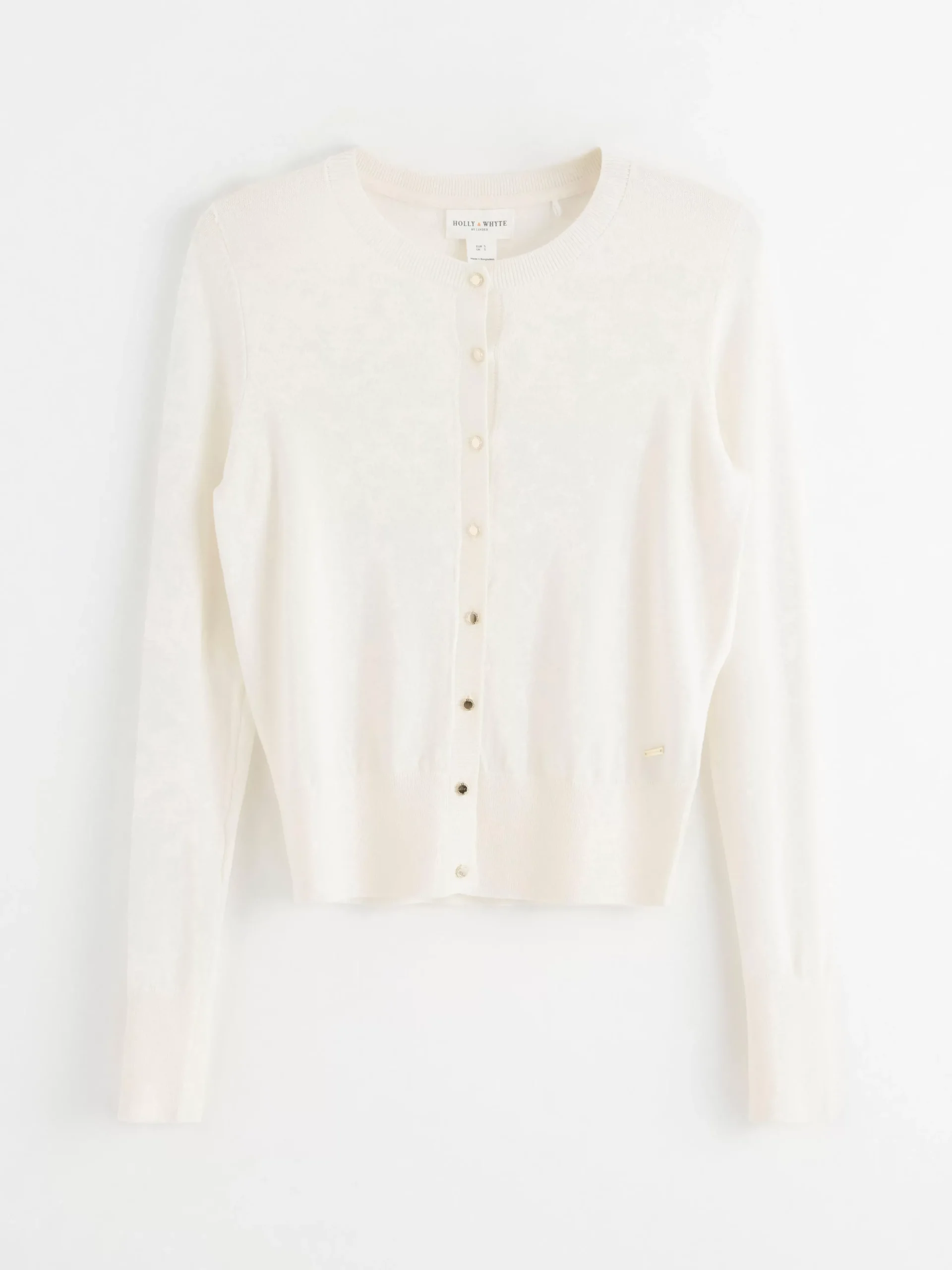 Tröjor & Cardigans>Lindex Finstickad Cardigan Off White