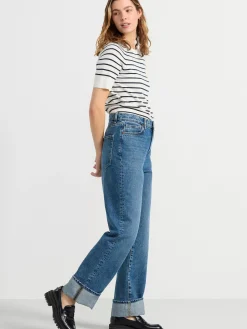Tröjor & Cardigans>Lindex Finstickad Topp Navy
