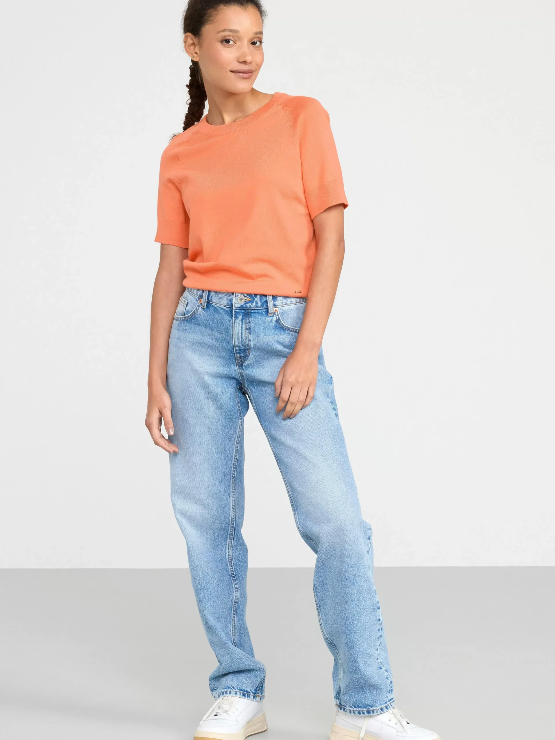 Tröjor & Cardigans>Lindex Finstickad Topp Light Orange