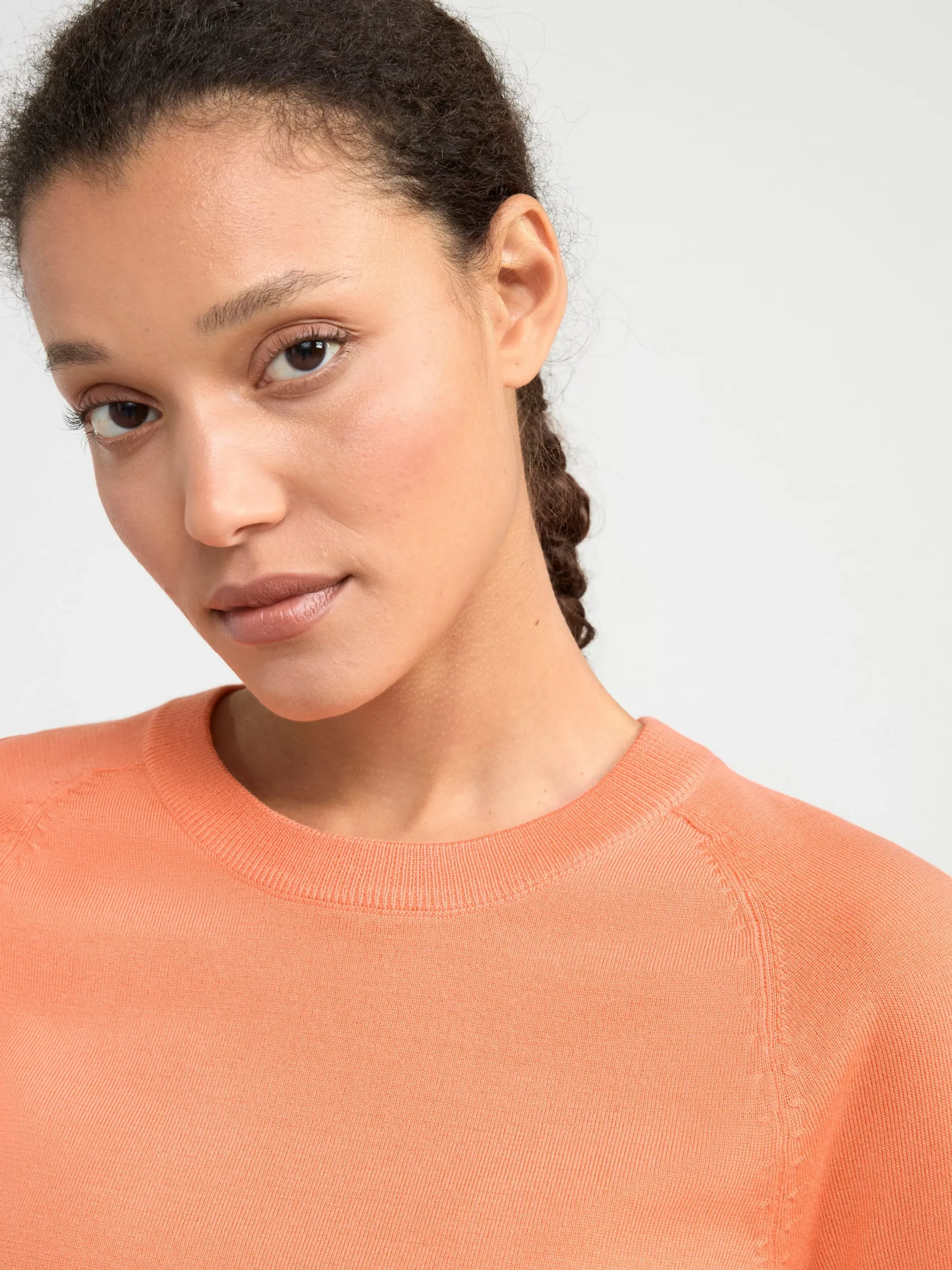 Tröjor & Cardigans>Lindex Finstickad Topp Light Orange