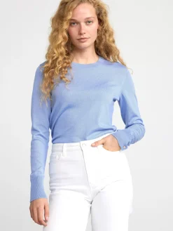 Tröjor & Cardigans>Lindex Finstickad Troja Light Blue
