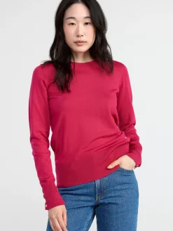 Tröjor & Cardigans>Lindex Finstickad Troja Dark Pink