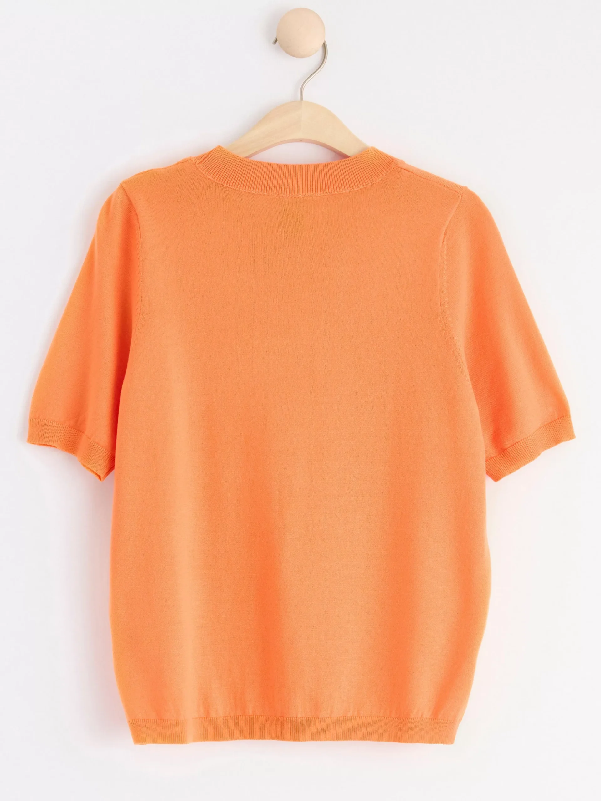 Tröjor & Cardigans>Lindex Finstickad Troja Med Kort Arm Light Orange