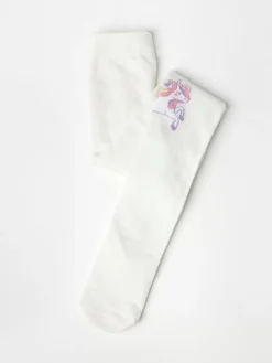 Underkläder>Lindex Finstickade Strumpbyxor Med Enhorningar Light Dusty White