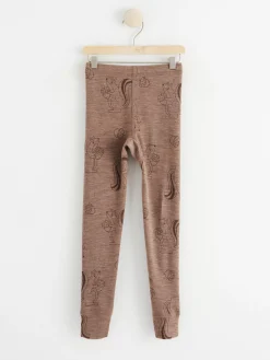 Ytterkläder>Lindex Fix Helmonstrad Langkalsong I Merinoull Brown Melange