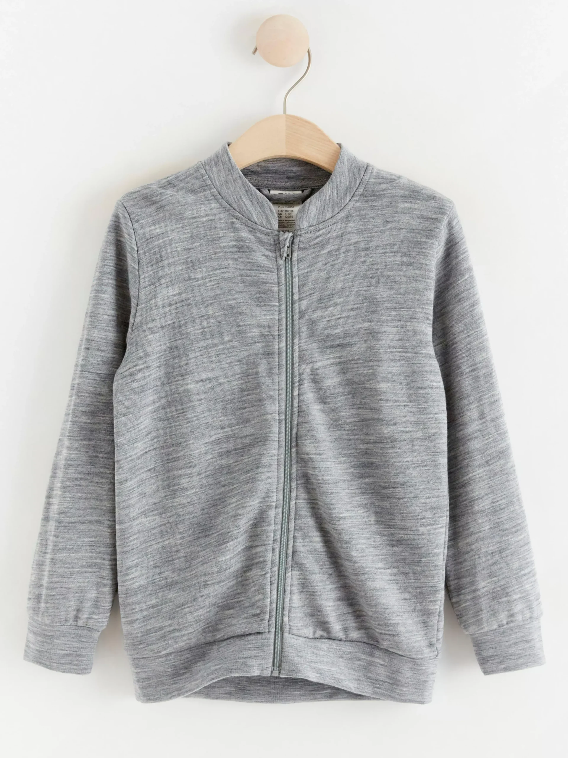 Tröjor & Cardigans>Lindex Fix Jacka I Merinoull Grey Melange
