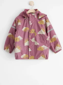 Ytterkläder>Lindex Fix Regnjacka Med Fleecefoder Dusty Lilac