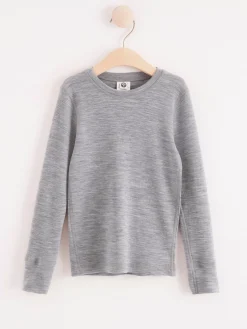 Ytterkläder>Lindex Fix Topp I Merinoull Grey Melange