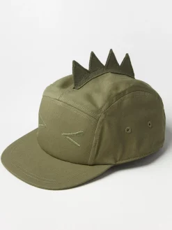 Accessoarer>Lindex Flat Peak Keps Med Dinosaurietaggar Dusty Green