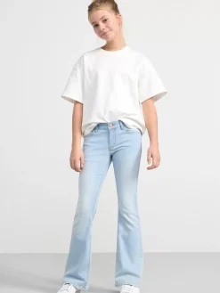 Jeans>Lindex Freja Jeans Med Utsvangt Ben, Superstretch Och Normalhog Midja Light Denim