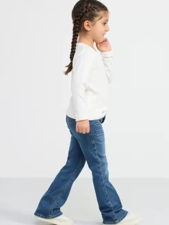 Jeans>Lindex Freja Jeans Med Utsvangt Ben Och Normalhog Midja Dark Denim