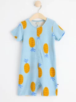 Jumpsuits & Onesies>Lindex Frotteromper Med Ananasmonster Light Blue