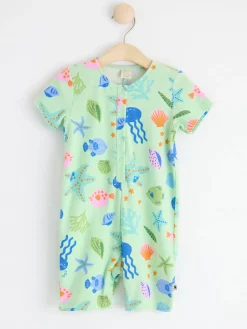Jumpsuits & Onesies>Lindex Frotteromper Med Havsdjur Light Green