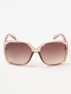 Accessoarer>Lindex Fyrkantiga Solglasogon Dam Light Dusty Brown