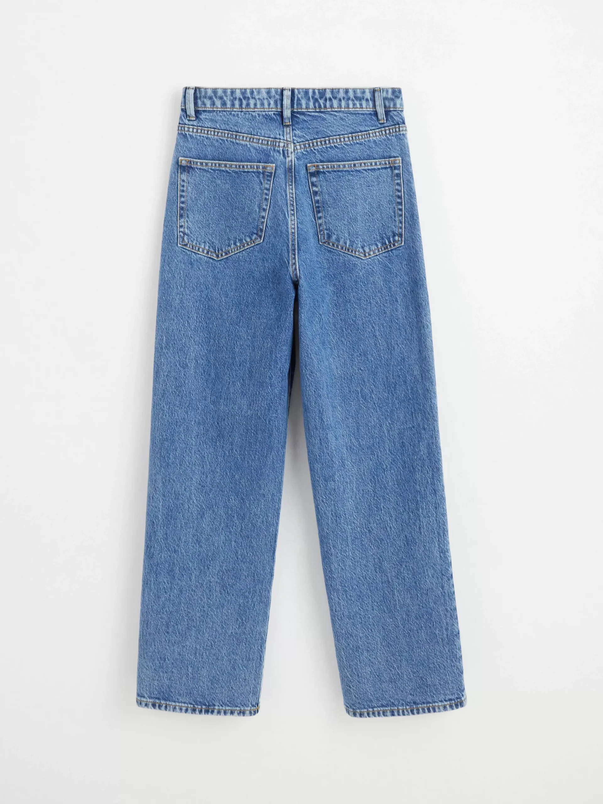 Jeans>Lindex Hanna Vida High Waist-Jeans Med Croppat Ben Denim Blue