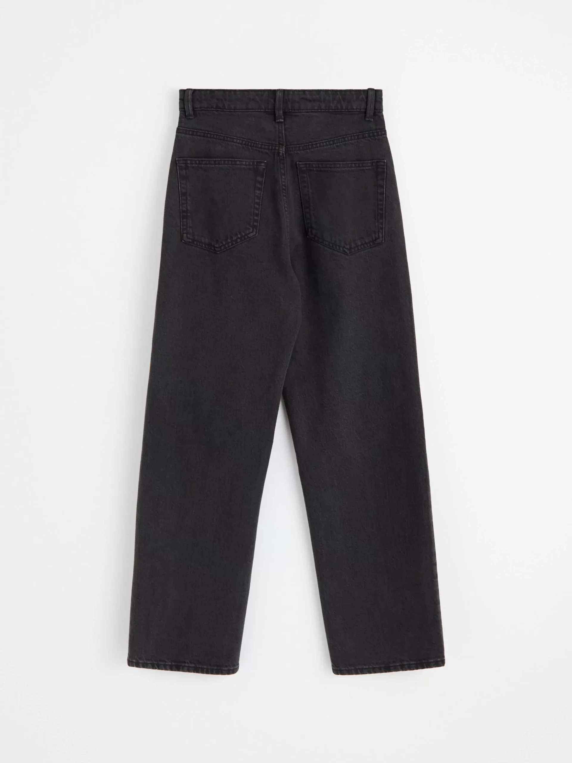 Jeans>Lindex Hanna Vida High Waist-Jeans Med Croppat Ben Black