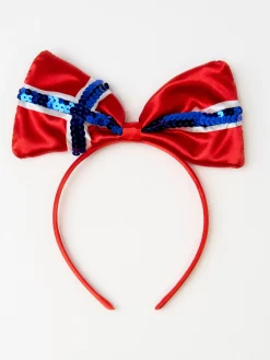 Accessoarer>Lindex Harband Med Rosett Med Norsk Flagga Red