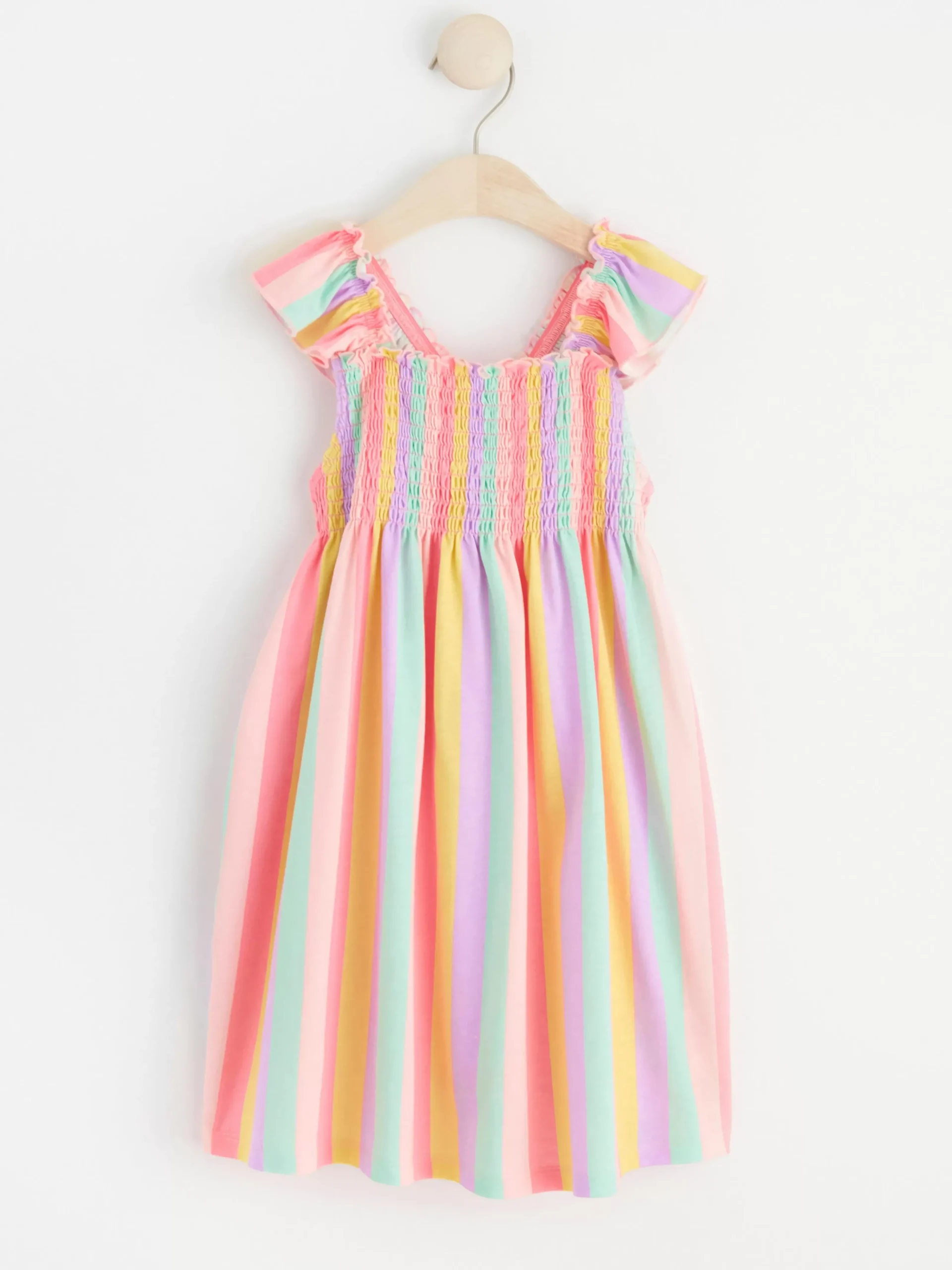 Klänningar>Lindex Helmonstrad Armlos Klanning Light Yellow