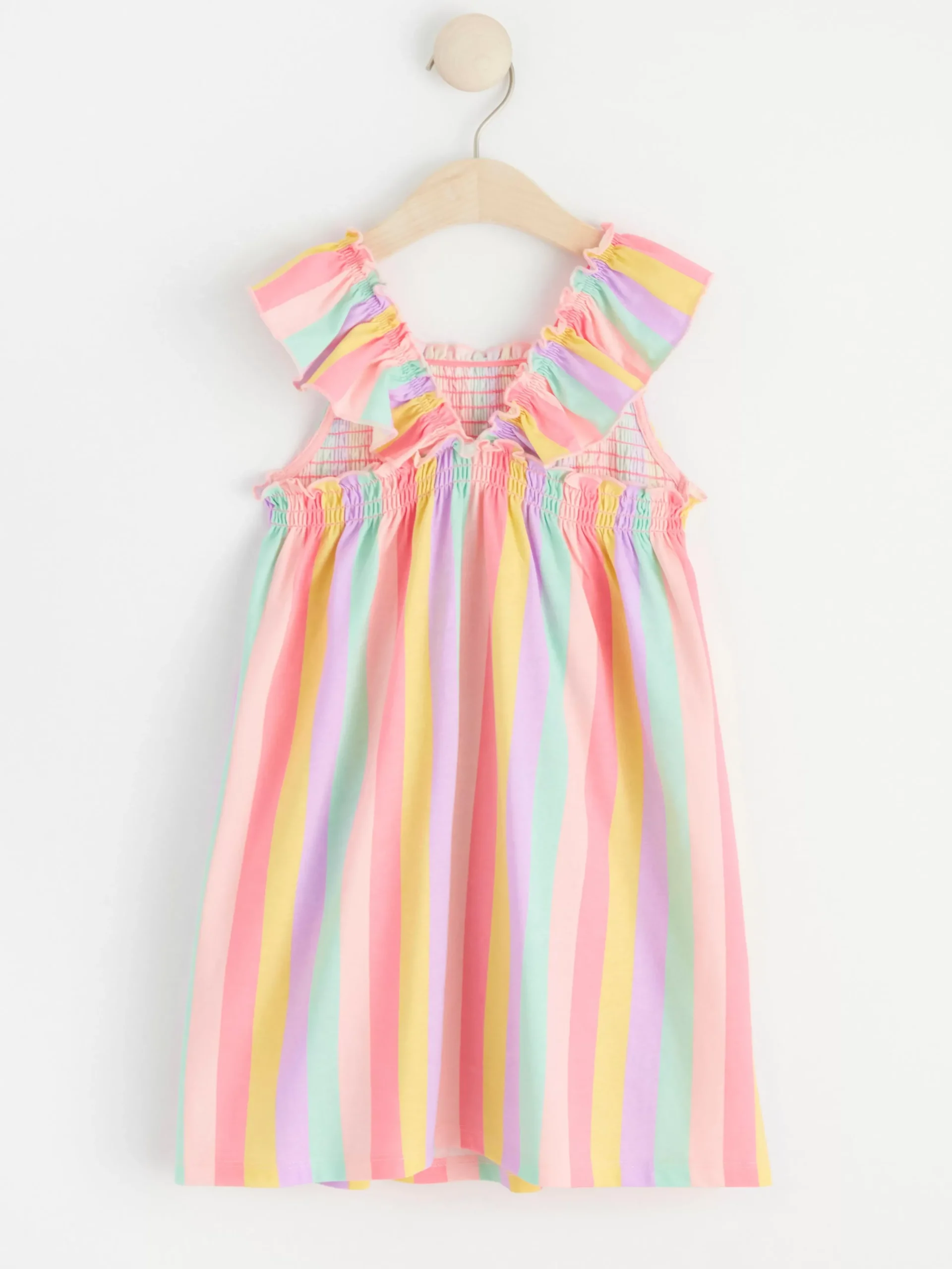 Klänningar>Lindex Helmonstrad Armlos Klanning Light Yellow