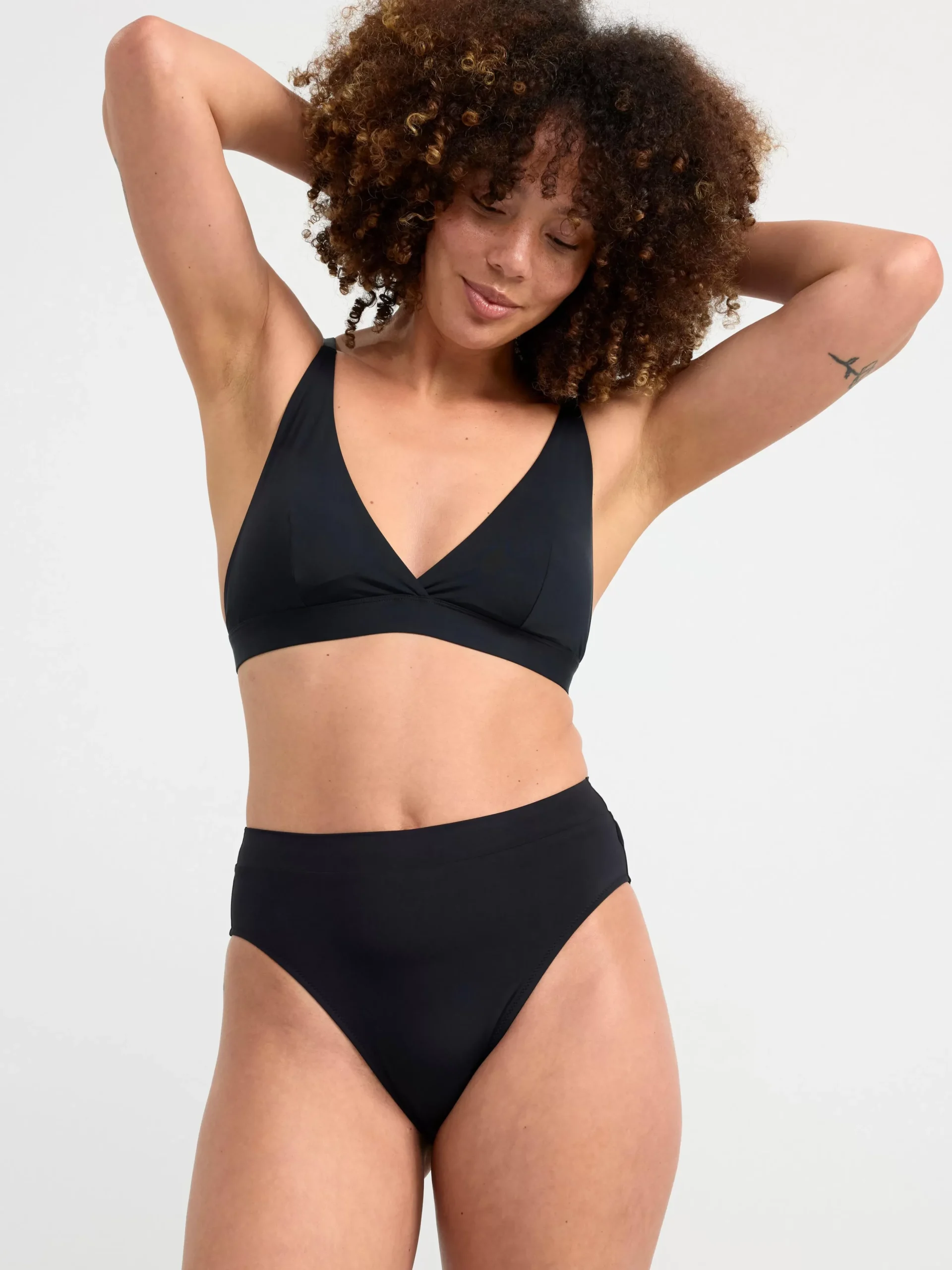 Badkläder>Lindex High Waist Bikinitrosa Black