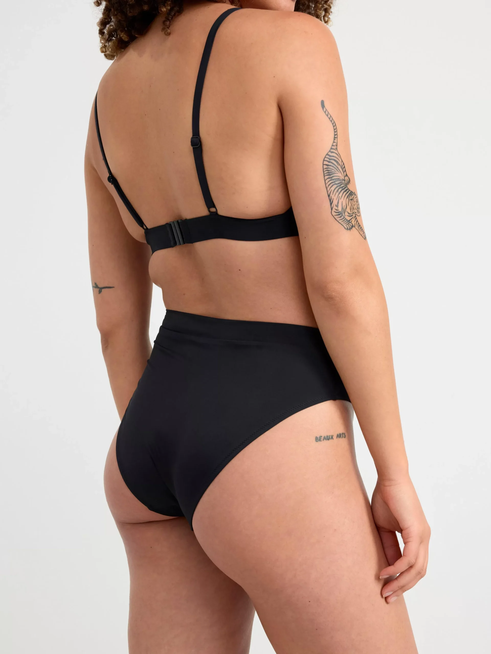 Badkläder>Lindex High Waist Bikinitrosa Black