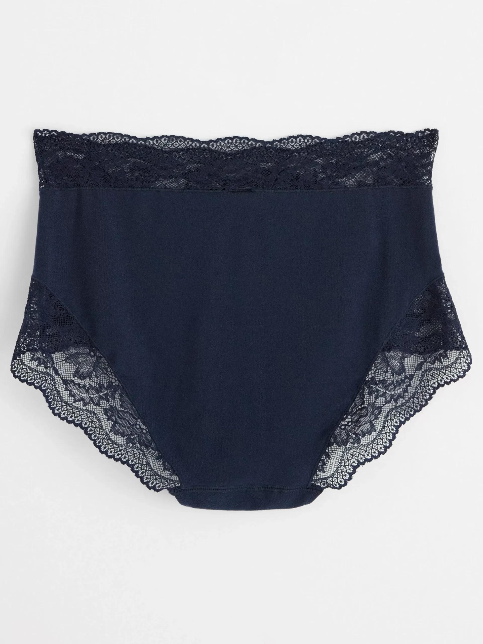 Trosor>Lindex High Waist Trosa Med Spets Navy