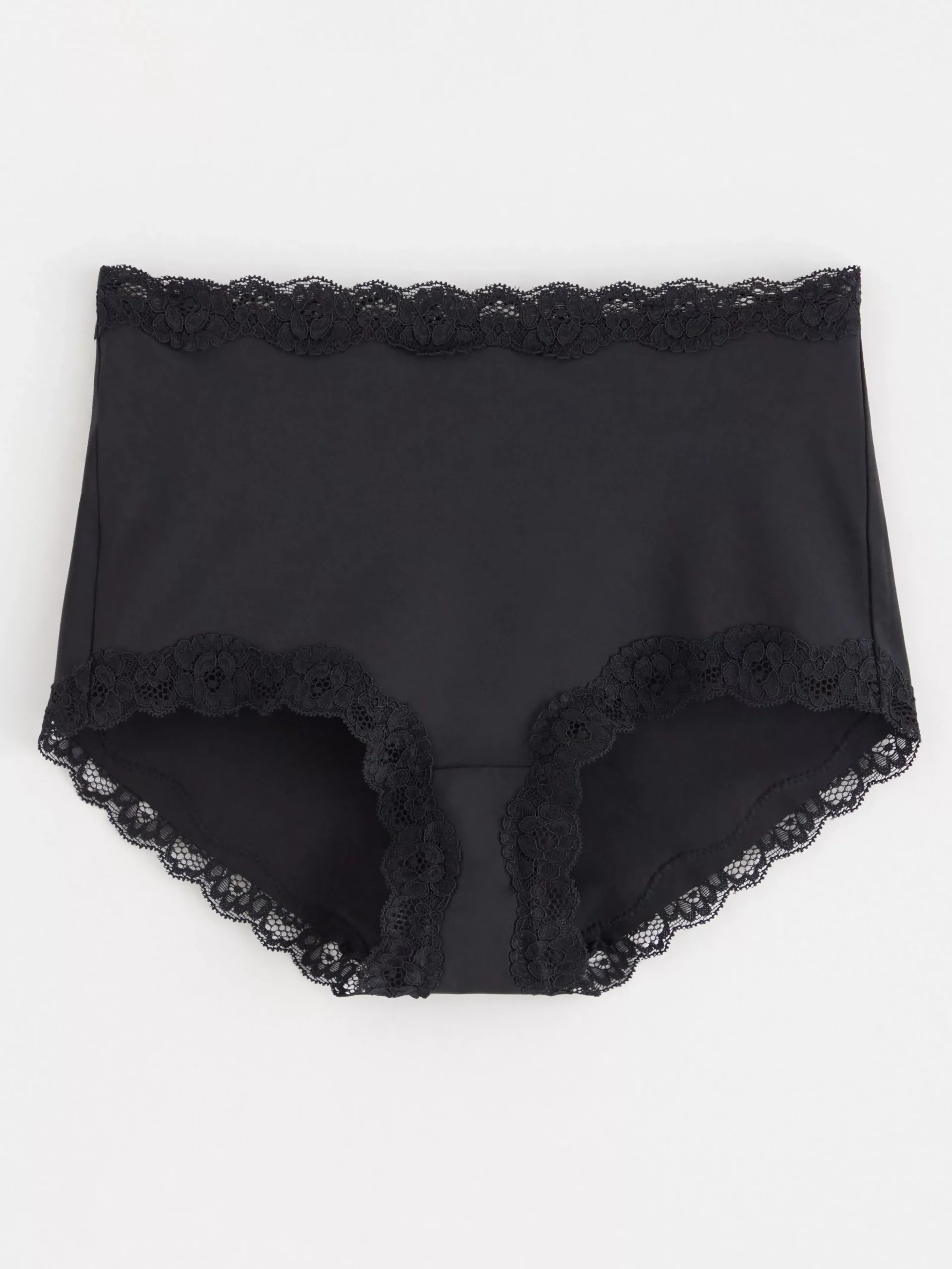 Trosor>Lindex High Waist Trosa Med Spetskant Black