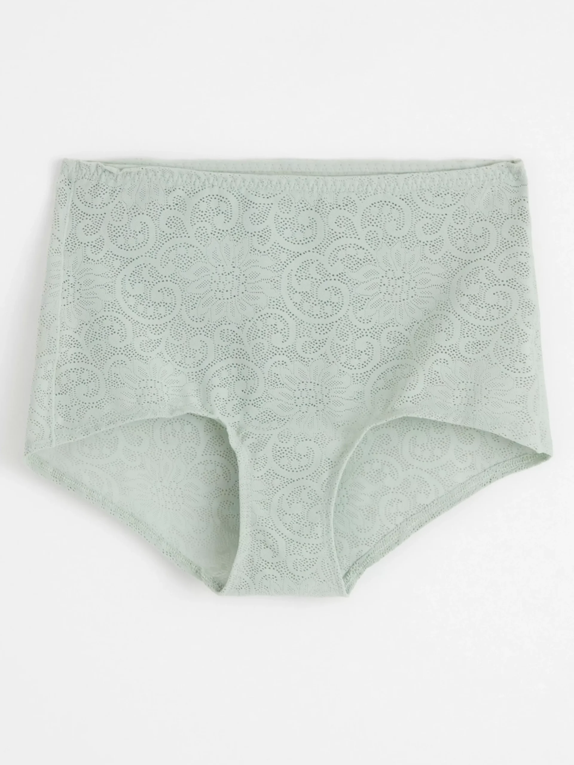 Trosor>Lindex High Waist Trosa Med Spets Light Dusty Green